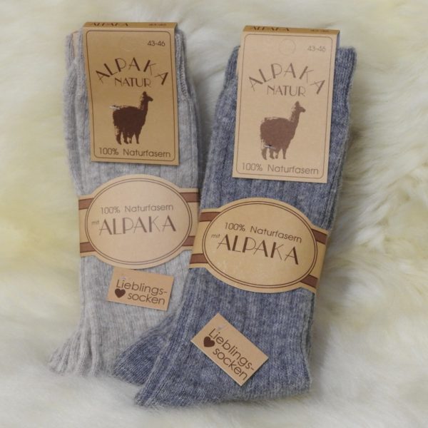 Schafwolle und Alpakawolle Socken 43-46