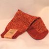 Walhalla-Lamm Schafwoll-Socken mit Sternenmuster rot orange