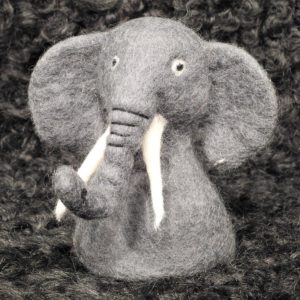Schafwoll-Filz-Eierwärmer Elefant
