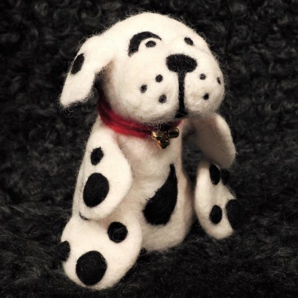 Schafwoll-Filz-Eierwärmer Hund/Dalmatiner