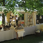Unser Marktstand bei einem Gartenmarkt