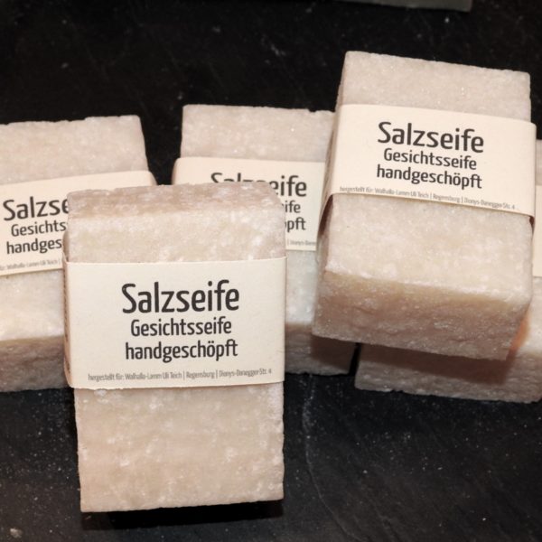 Handgeschöpfte Naturseife/Gesichtsseife mit Meersalz