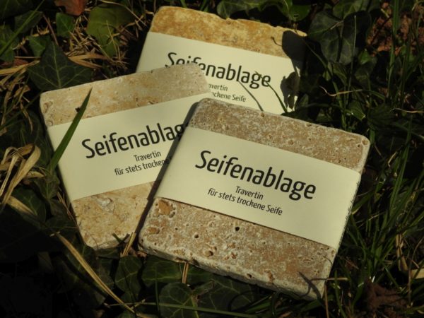 Seifenablage Travertin quadratisch