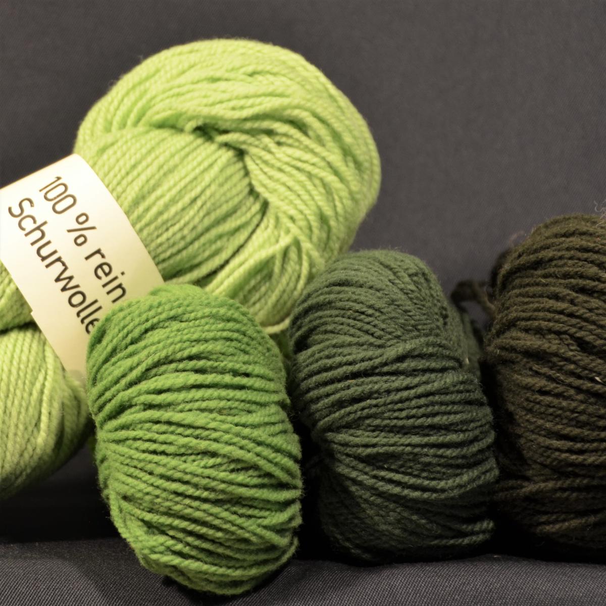 Strickwolle 100 Prozent Schafwolle grün
