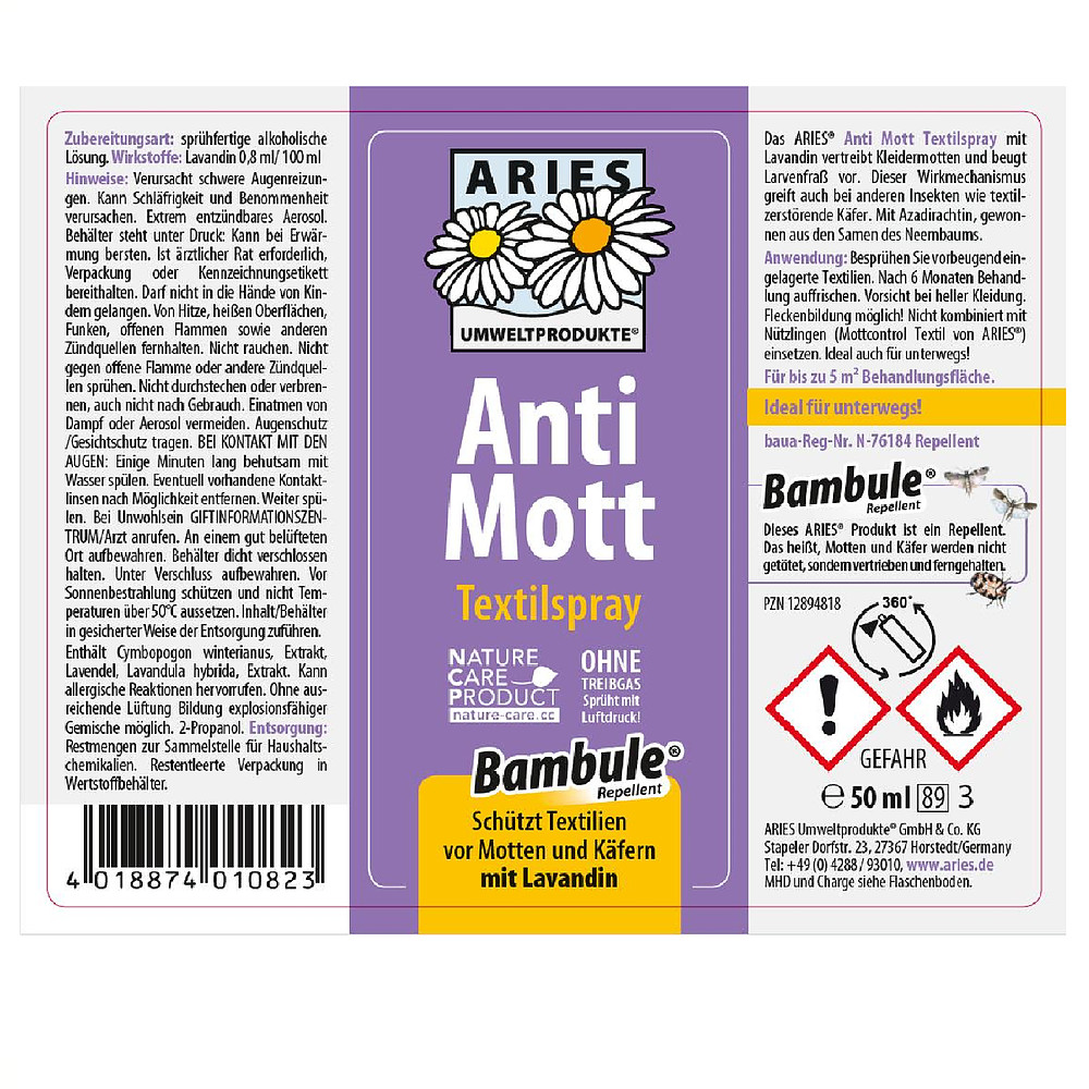 Anti-Mott Etikett Anti-Mott Etikett