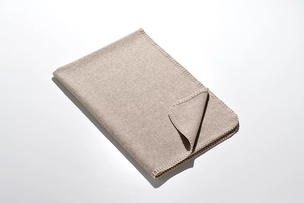 Wolldecke Kniedecke grau