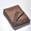 Wolldecke Plaid braun