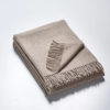 Wolldecke Plaid grau