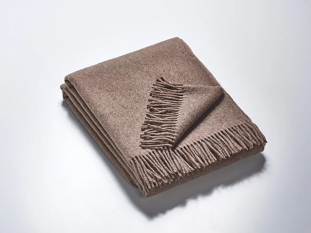 Wolldecke Plaid schlamm
