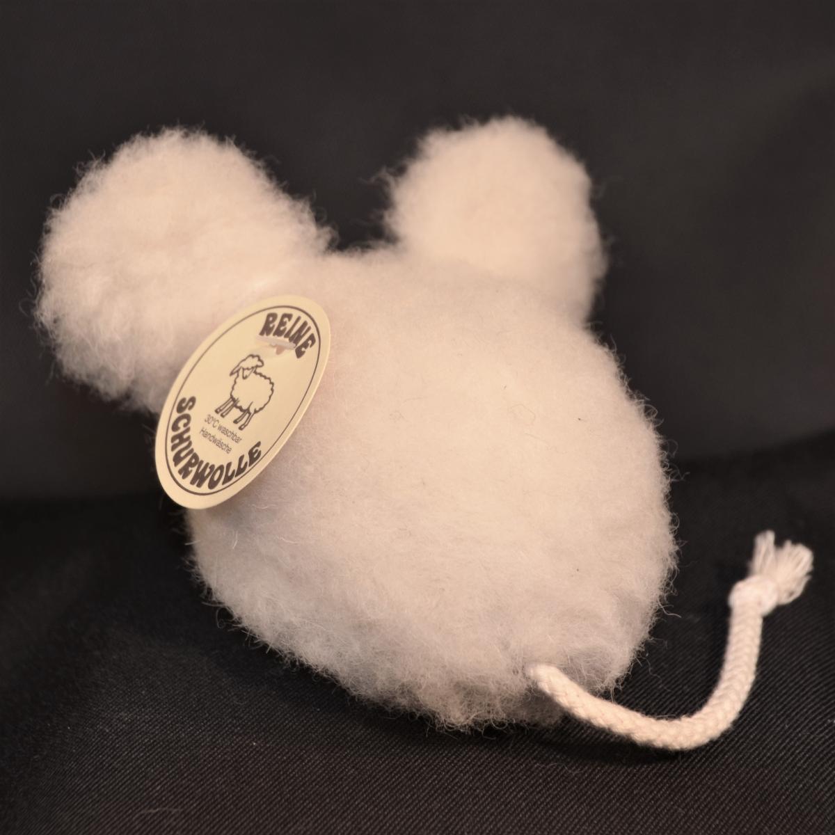 Schafwoll Kuscheltier Maus Schafwoll Kuscheltier Maus