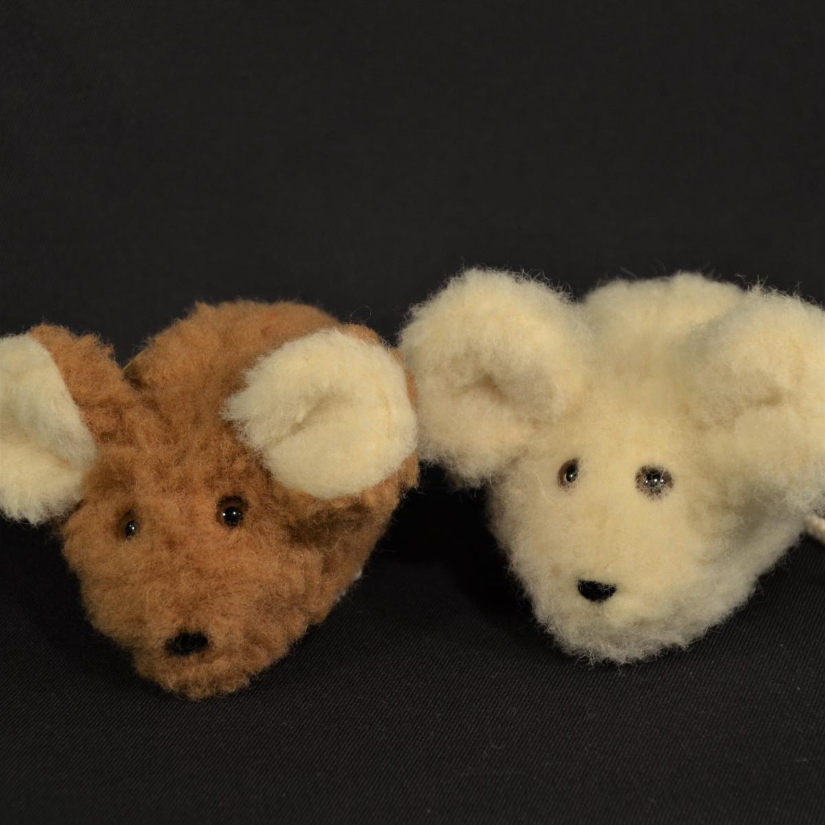 Schafwoll Kuscheltier Maus Schafwoll Kuscheltier Maus