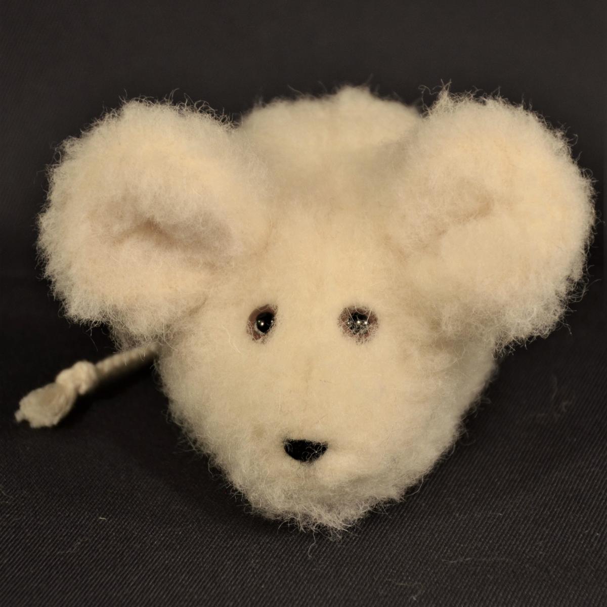 Schafwoll Kuscheltier Maus Schafwoll Kuscheltier Maus