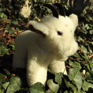 Schafwoll Kuscheltier Ziege