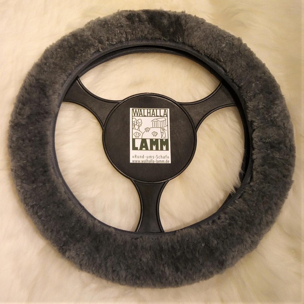 Lammfell Lenkradbezug grau anthrazit Lammfell Lenkradbezug grau anthrazit