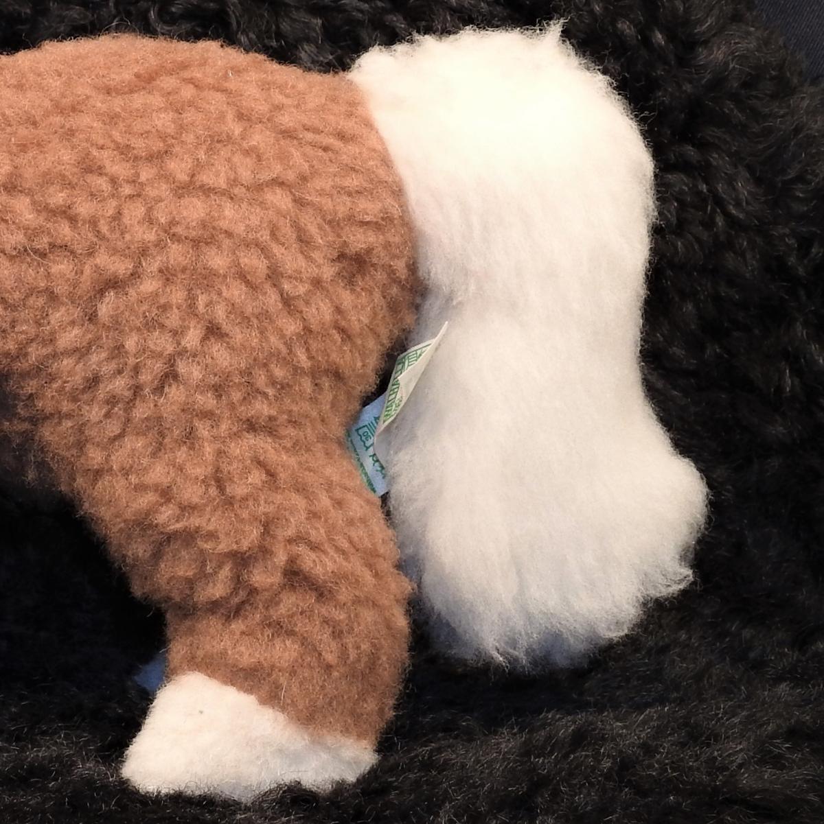 Schafwoll-Kuscheltier Pferd braun Schweif Schafwoll-Kuscheltier Pferd braun Schweif