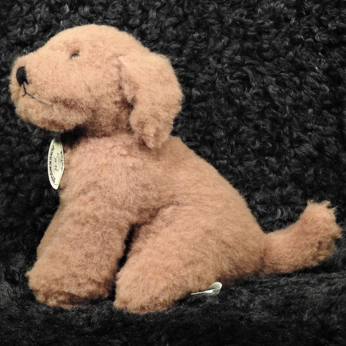 Schafwoll-Kuscheltier Welpe/Hund braun Schafwoll-Kuscheltier Welpe/Hund braun