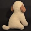 Schafwoll-Kuscheltier Welpe/Hund weiß mit braunen Ohren