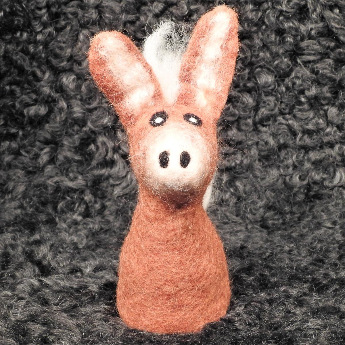 Schafwoll-Filz-Eierwärmer Pferd/Haflinger