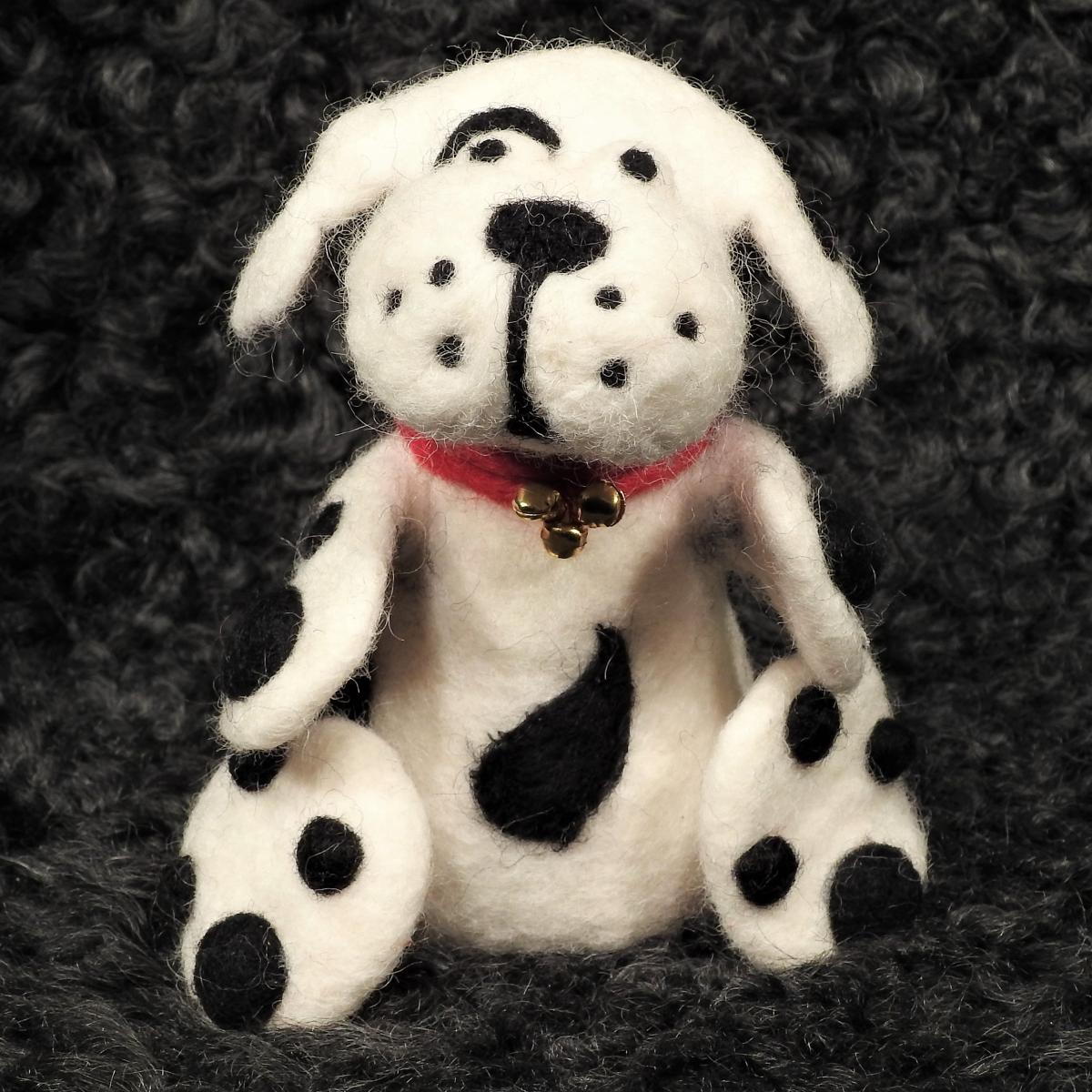 Schafwoll-Filz-Eierwärmer Hund/Dalmatiner