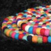 Schafwoll-Filz-Untersetzer Multicolor rund kleine Kugeln