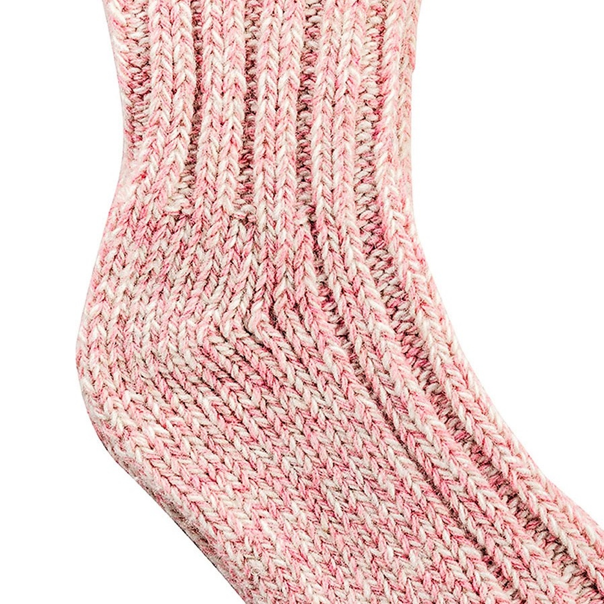 Kindersocken mit Schaf-Wolle rosa meliert