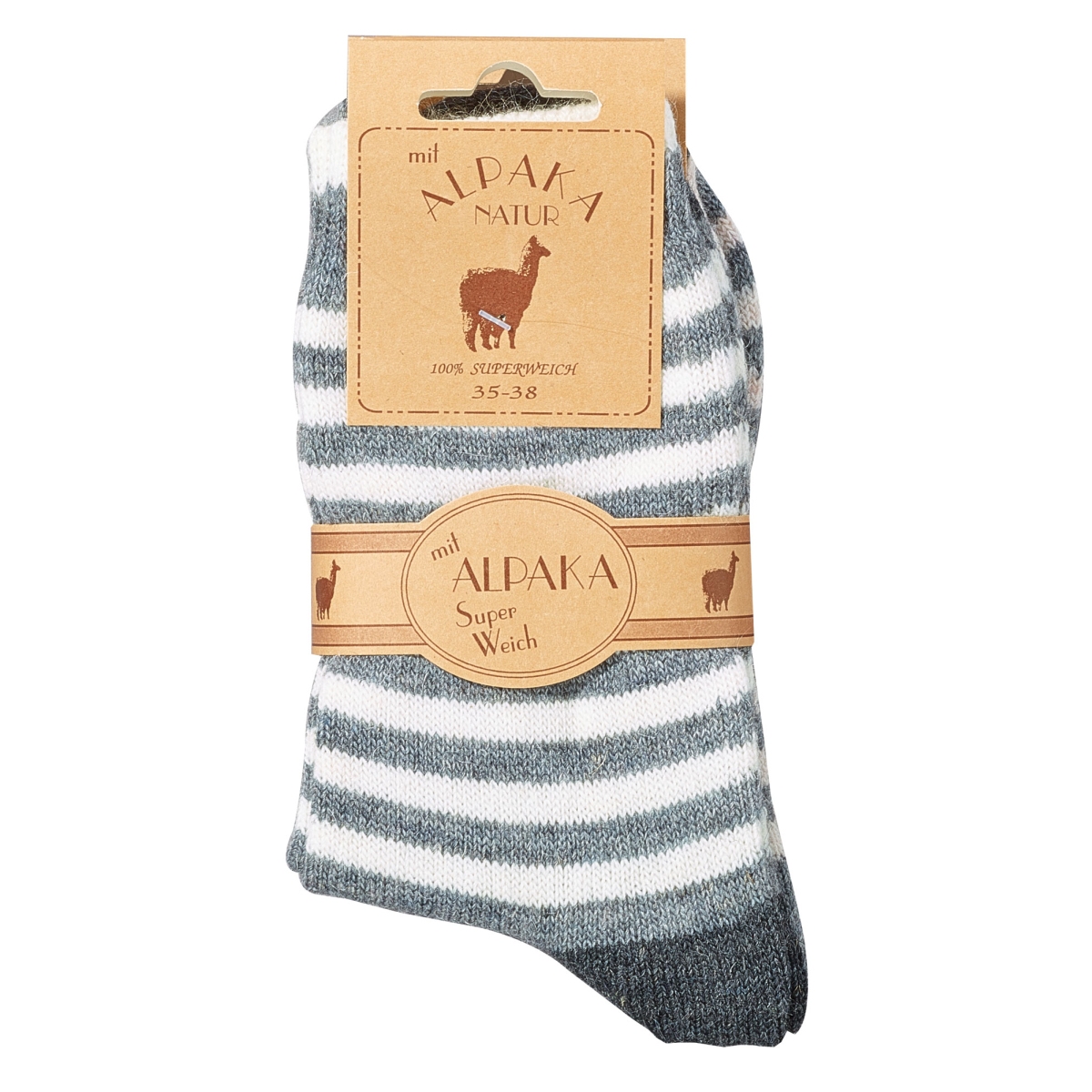 Kindersocken mit Schafwolle und Alpakawolle Ringelsocken