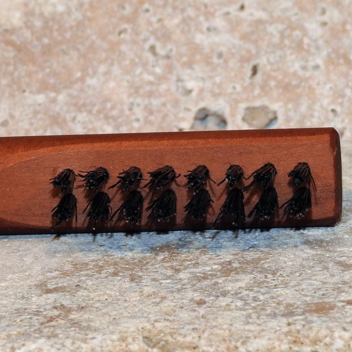 Bartbürste Birnbaumholz mit Stiel