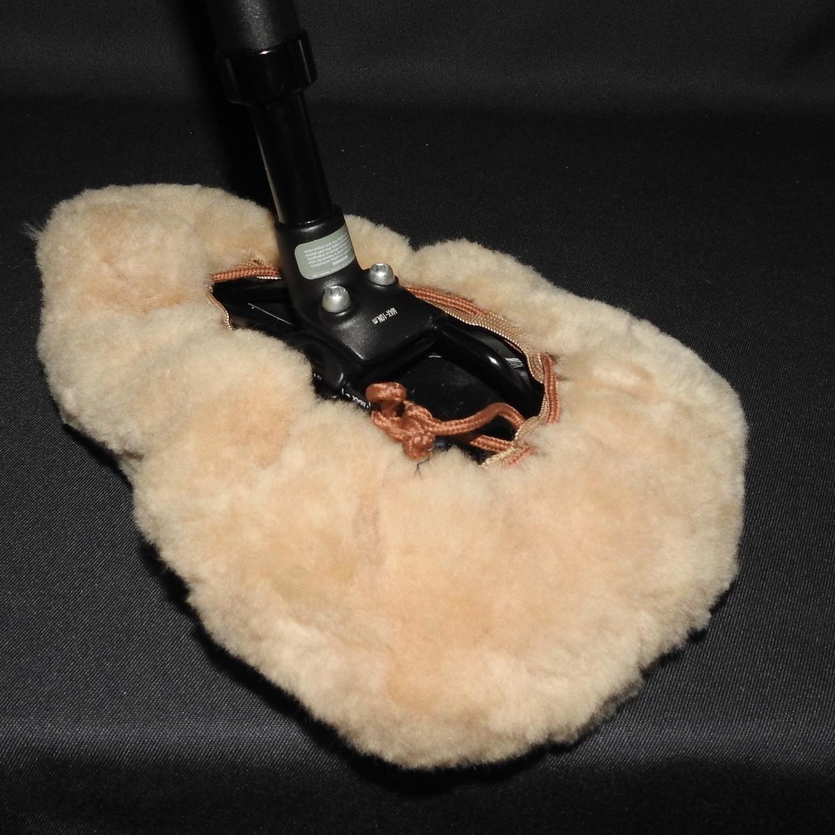 Fahrrad-Sattelbezug aus Lammfell natur