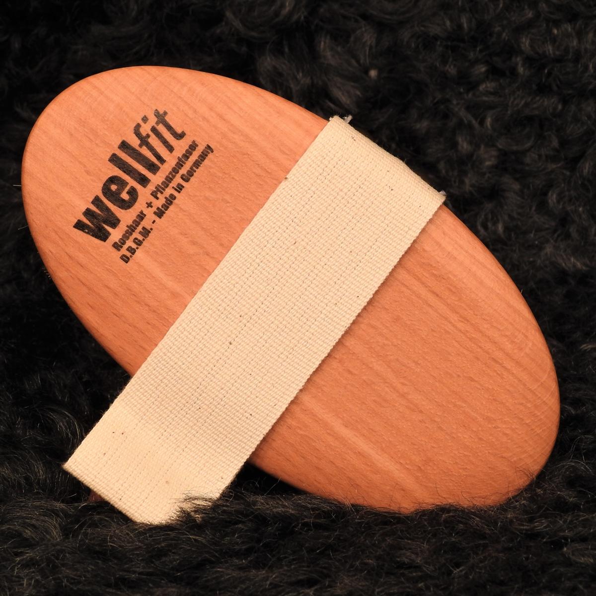 Massage-Bürste "Wellfit" Buchenholz mit Rosshaar und Fibre