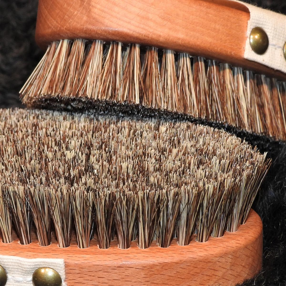 Massage-Bürste "Wellfit" Buchenholz mit Rosshaar und Fibre