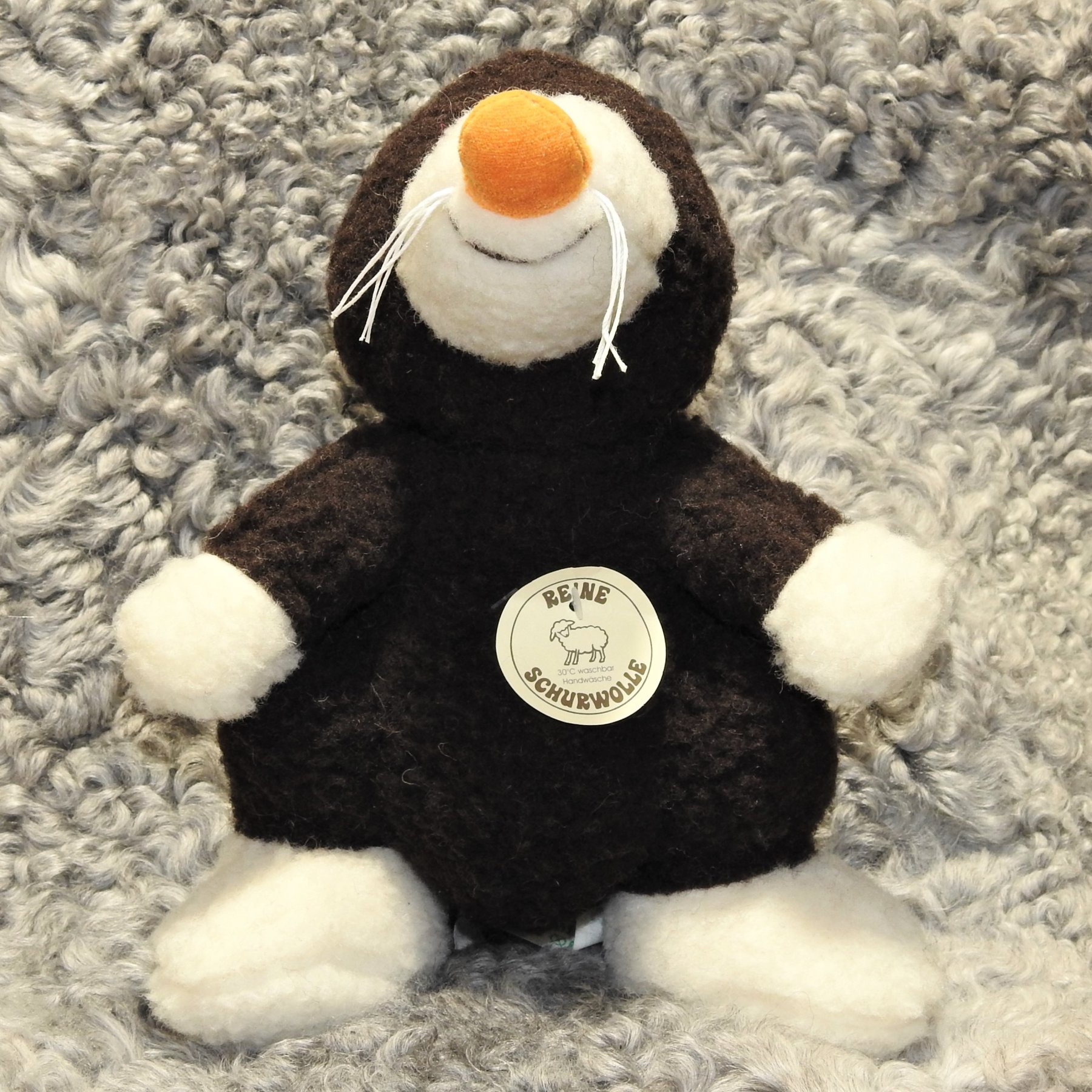 Schafwoll-Kuscheltier Maulwurf Schafwoll-Kuscheltier Maulwurf