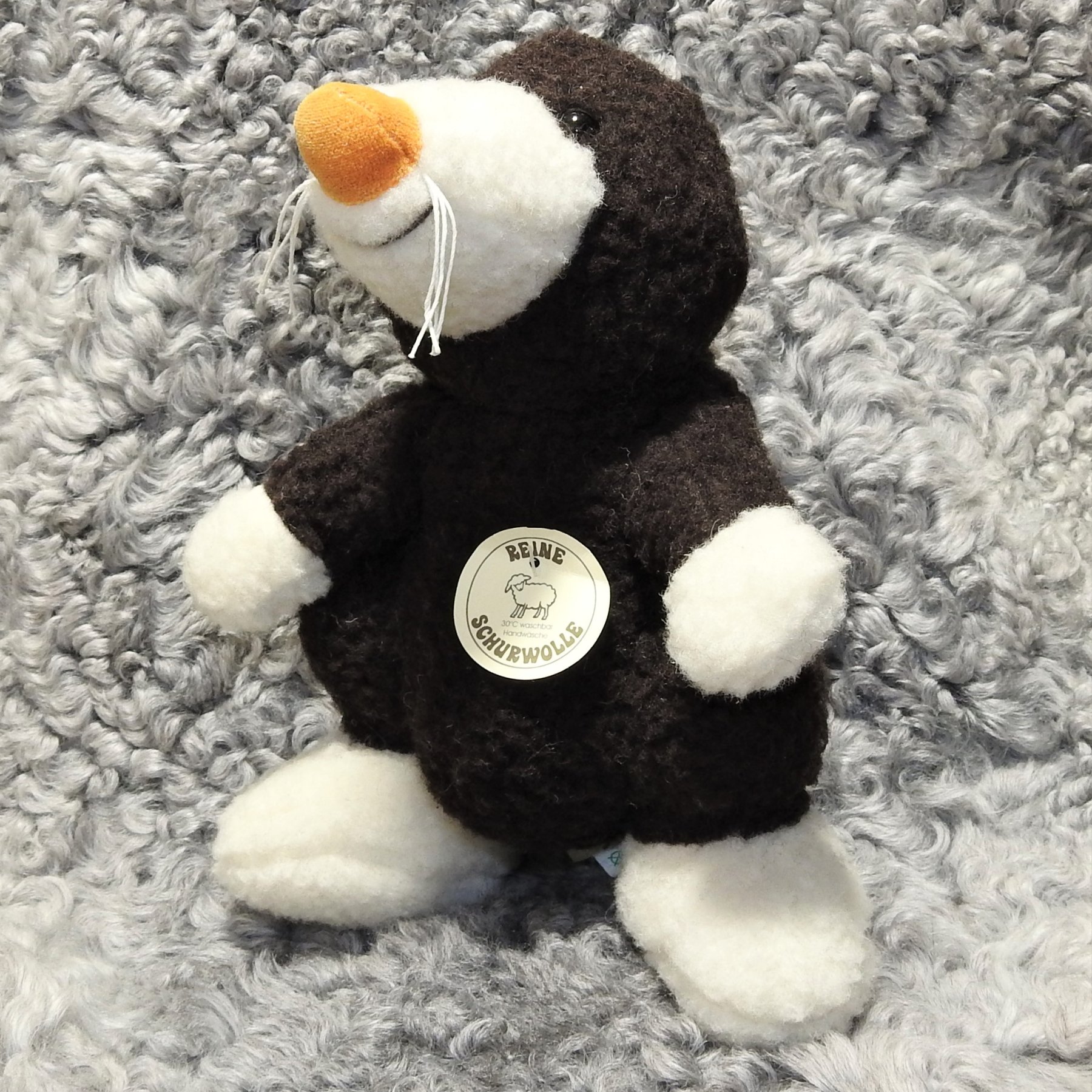 Schafwoll-Kuscheltier Maulwurf Schafwoll-Kuscheltier Maulwurf