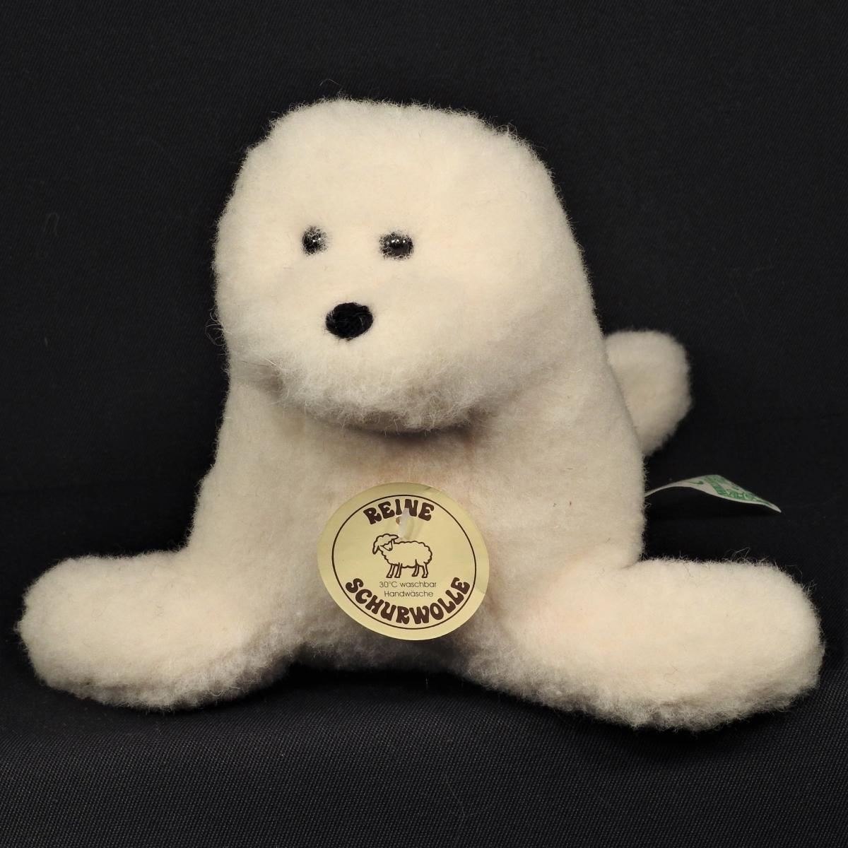 Schafwoll Kuscheltier Robbe/Seehund