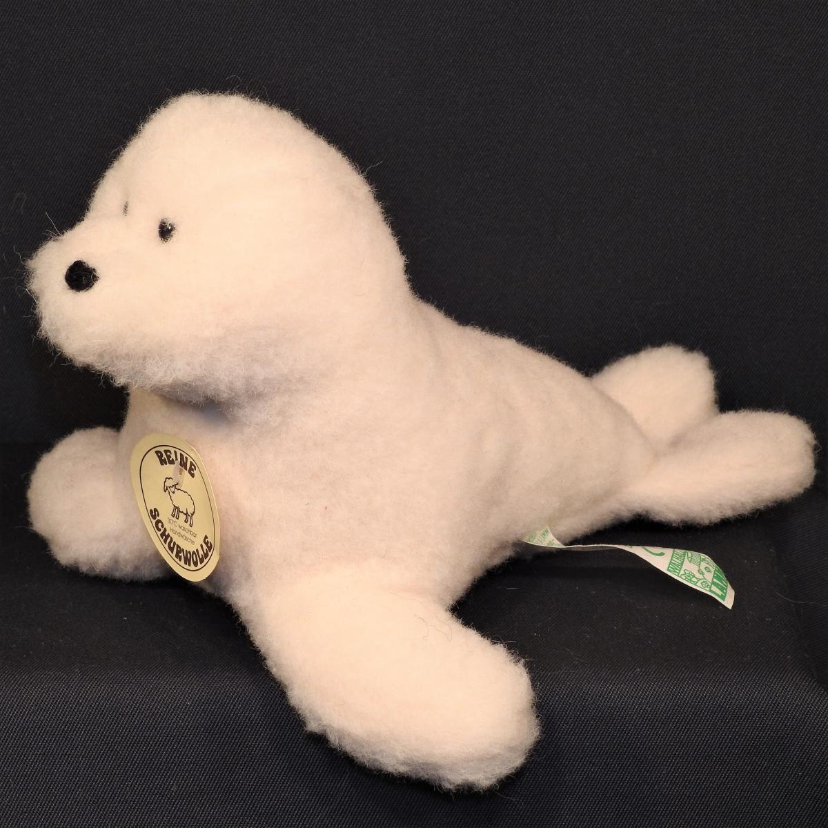 Schafwoll Kuscheltier Robbe/Seehund