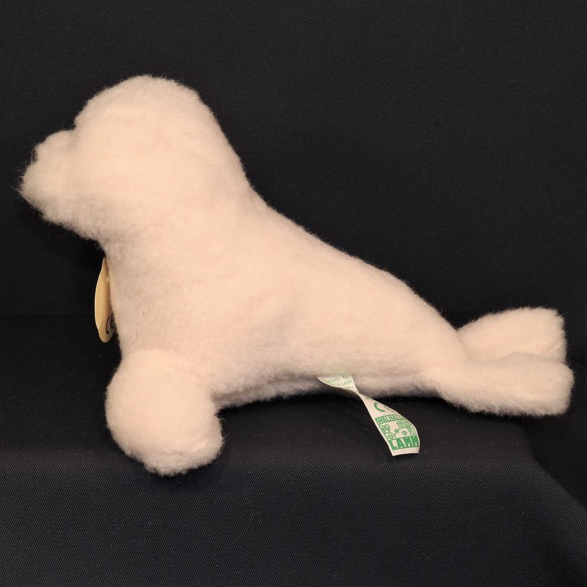 Schafwoll Kuscheltier Robbe/Seehund