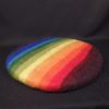 Schafwollfilz Sitzauflage Regenbogen rund