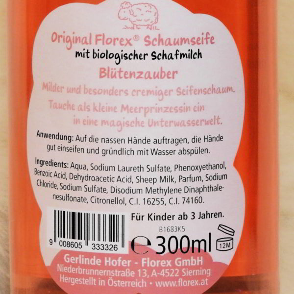Florex-Schafmilchseife Schaumseife Meerprinzessin Blütenzauber