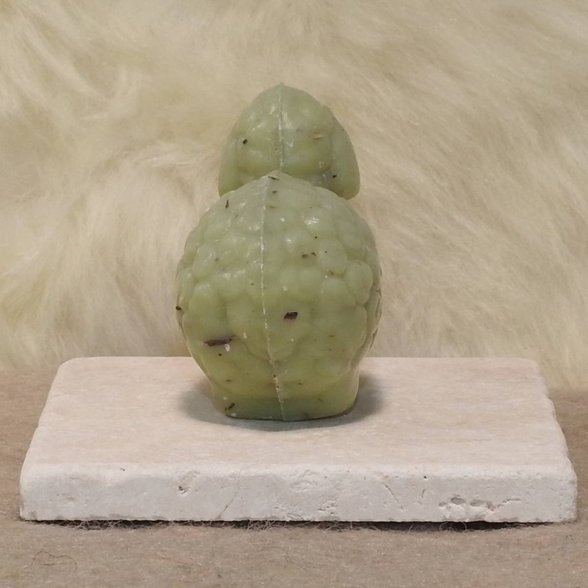 Schafmilchseife in Schafform grün mit Eisenkraut-Duft